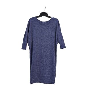 Bobeau Women's Navy Three-Quarter Dolman Sleeve Crew Neck Knit Dress -XS